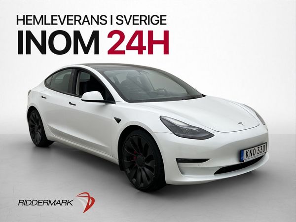 Tesla Model 3 Performance AWD Svensksåld MOMS Panorama - 2022