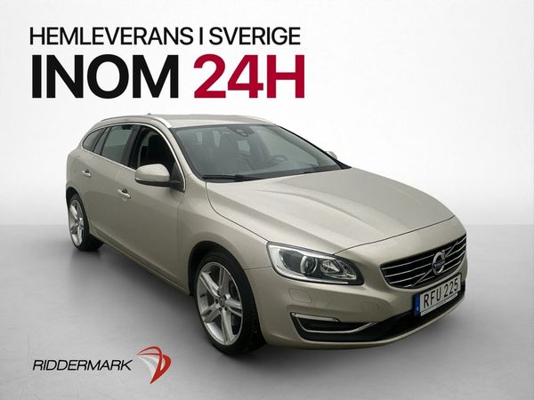 Volvo V60 D4 190hk AWD Summum Skinn Värmare Rattvärme Navi - 2017