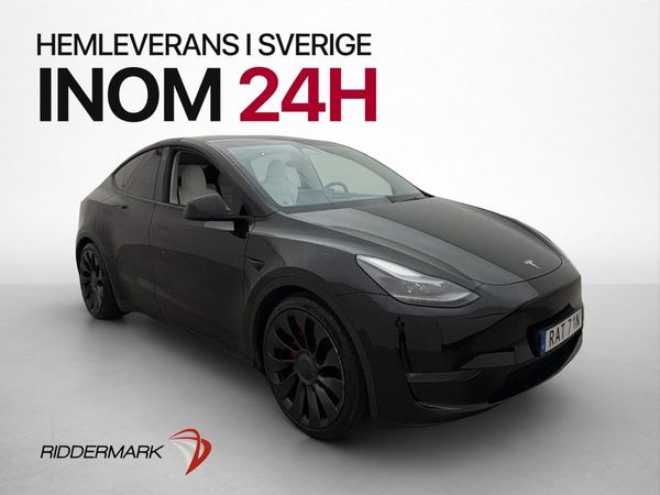 Tesla Model Y Performance Värmare MOMS Drag Pano Skinn - 2023
