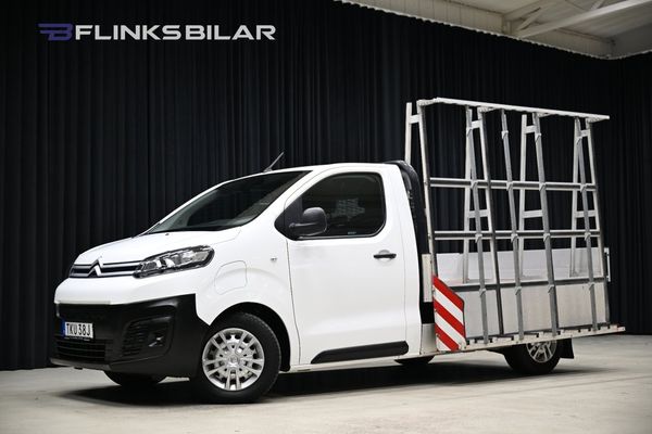 Citroen e-Jumpy 136HK Flakbil|Glasmästarbil|Drag|GPS|Backkamera|Leasbar - 2022