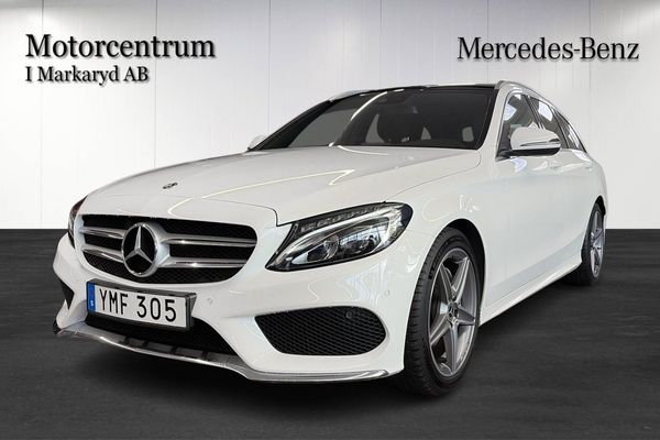 Mercedes C220 T d AMG/Panorama/Dragkrok/Carplay/Läderklädsel - 2018
