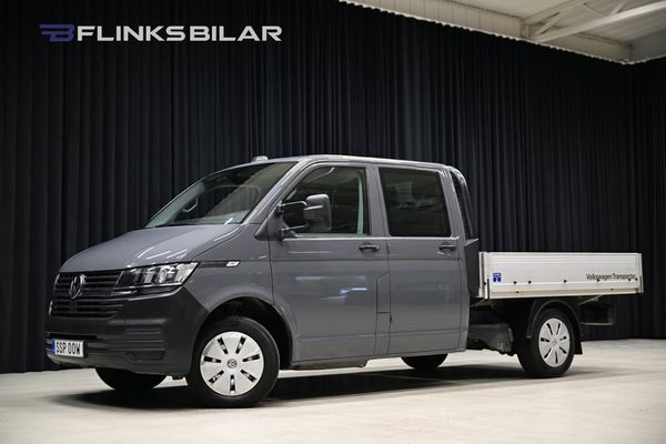 Volkswagen Transporter TDI 110HK Dubbelhytt|Flakbil|5-Sits|Drag|Värmare|Moms - 2023