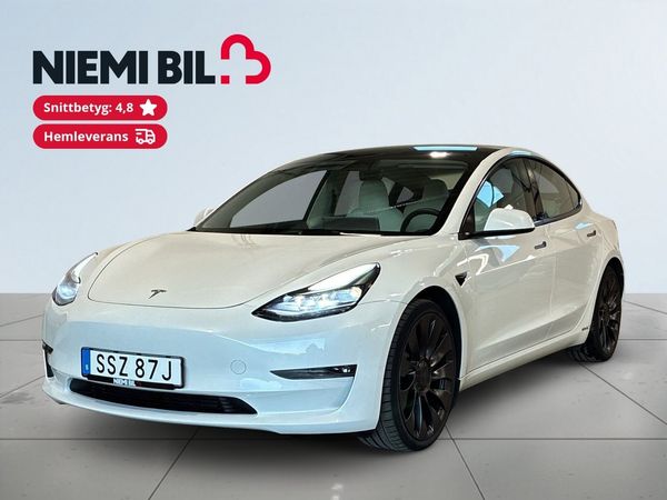 Tesla Model 3 Performance Värmepump 1 ägare 360 Pano Navi MOMS S&V - 2023