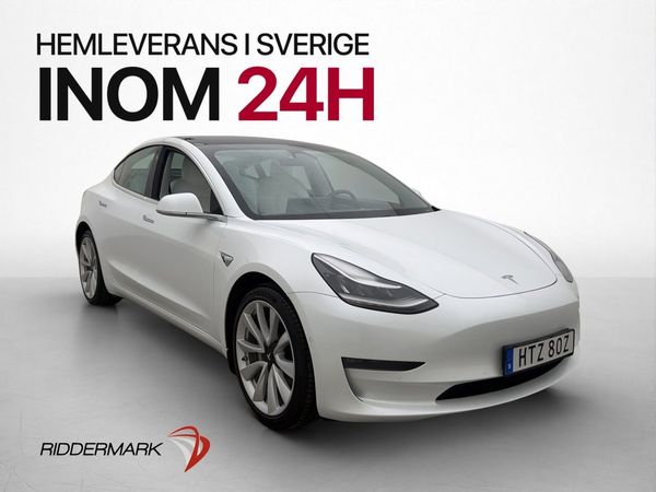Tesla Model 3 Long Range AWD 440hk Navi Kamera Pano Läder - 2020