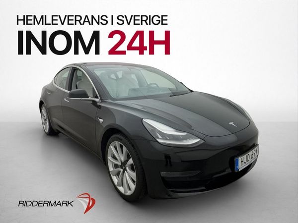 Tesla Model 3 Long Range AWD 440hk Kamera Pano Ljus-Interiör - 2019
