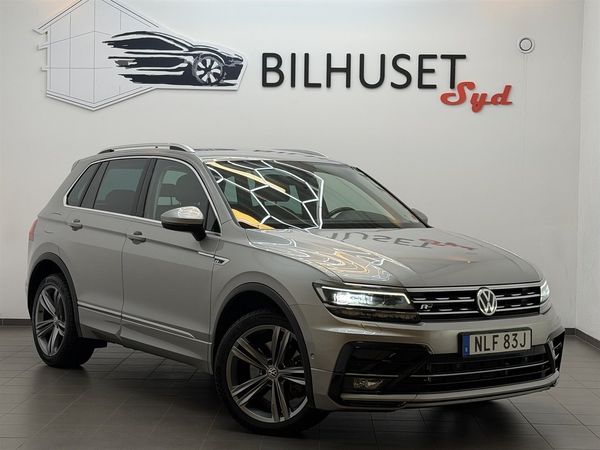 Volkswagen Tiguan 2.0 TDI 4M 190hk R-Line Värmare/Läder/Krok/Bkamera/19"F - 2020