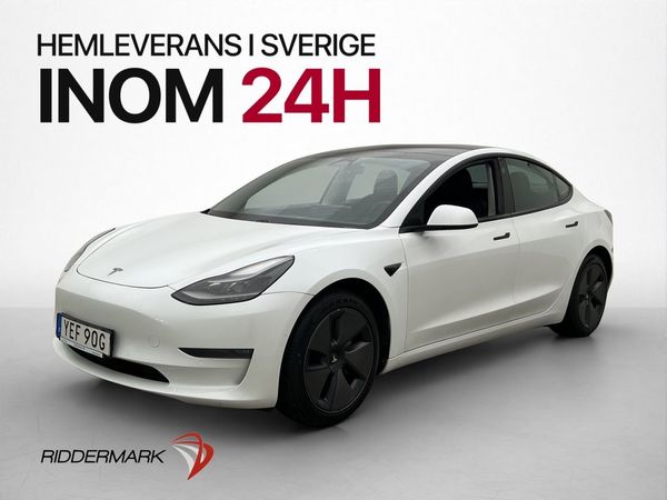 Tesla Model 3 AWD Long Range Värmepump Dragkrok Skinn Pano - 2021