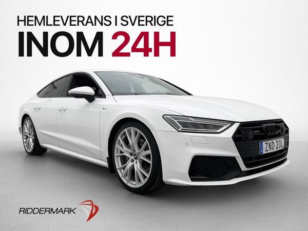 Audi A7 45 TDI S-Line Svart optik B&O Navi CarPlay Läder - 2019