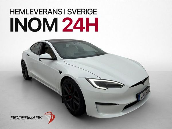 Tesla Model S Plaid MOMS Värmepump HW4 Matrix Drag Track - 2023
