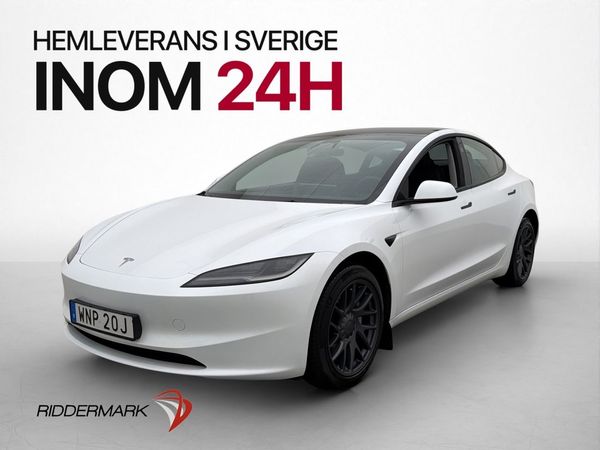 Tesla Model 3 Standard Range Värmepump HW4 T-Vision Rattvärm - 2024