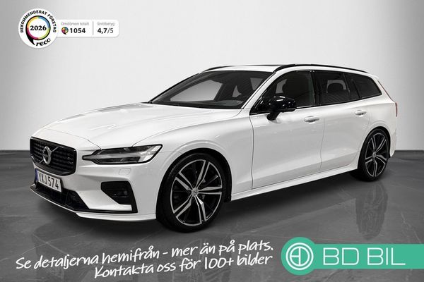 Volvo V60 T6 AWD R-Design H/K Panorama Dragkrok 360°Kamera Skinn - 2019