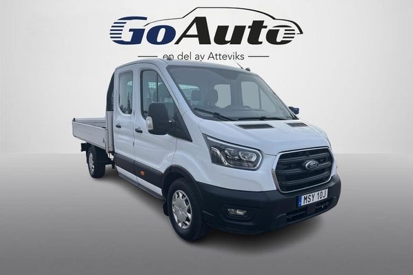 Ford Transit 350 Chassi Dubbelhytt Flak 130hk Automat Värmare - 2022