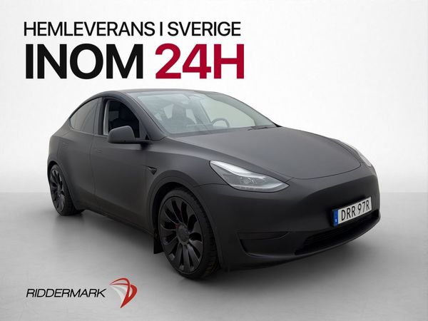 Tesla Model Y Performance Pano Värmepump Kamera Drag MOMS - 2023