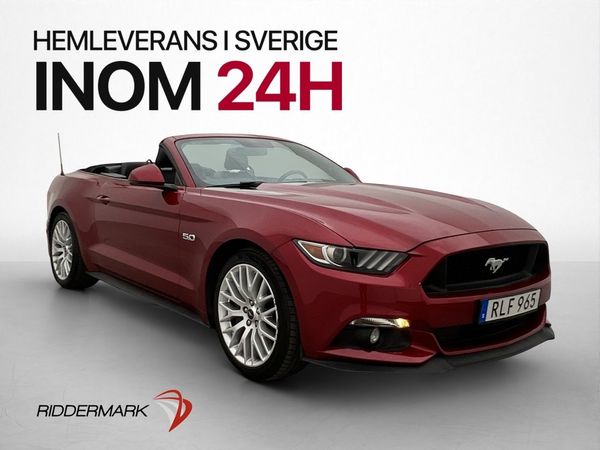 Ford Mustang GT Cab V8 421hk Shaker Brembo Kamera Sv.Såld - 2017