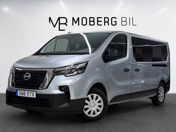 Nissan Primastar Crew 3.0t 2.0 dCi 150hk L2 9-Sits Drag B-Kamera Keyless - 2026