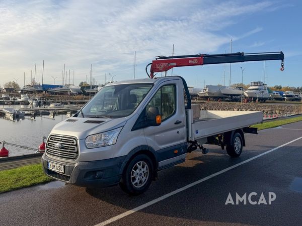 Ford Transit 170HK LÅNGFLAK | KRANBIL | B-Kort | Drag | Backkamera - 2017