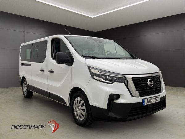 Nissan Primastar Crew Lång Drag CARPLAY B-Kam 9-Sits Moms - 2023