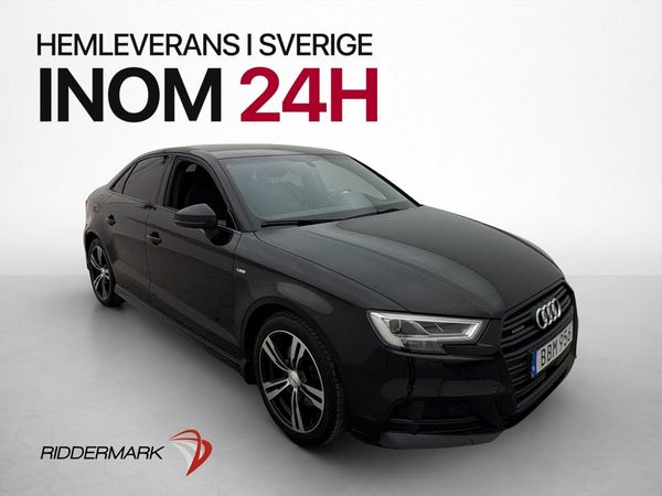 Audi A3 2.0 TFSI 190hk Quattro S-Line Värmare Farthållare - 2018