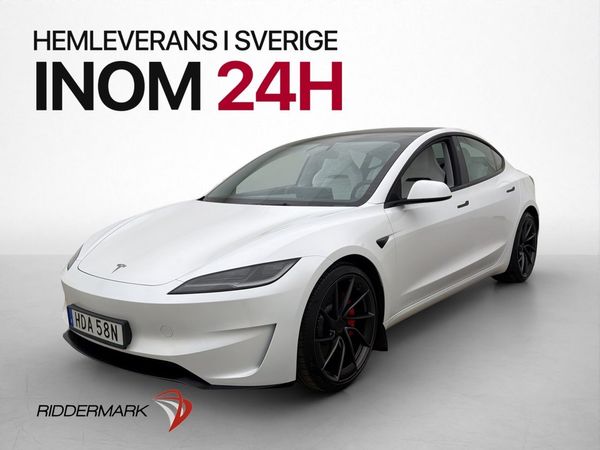 Tesla Model 3 Performance AWD Dragkrok Autopilot Värmepump - 2024