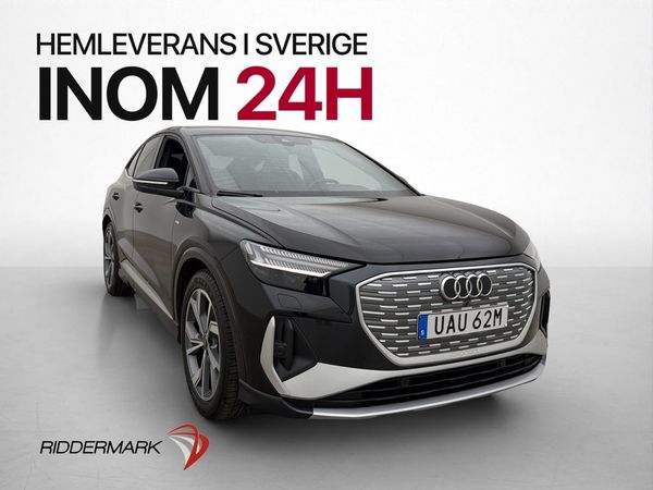 Audi Q4 e-tron 50 Q SB S-line Skinn Kamera Värmepump Drag MOMS - 2023