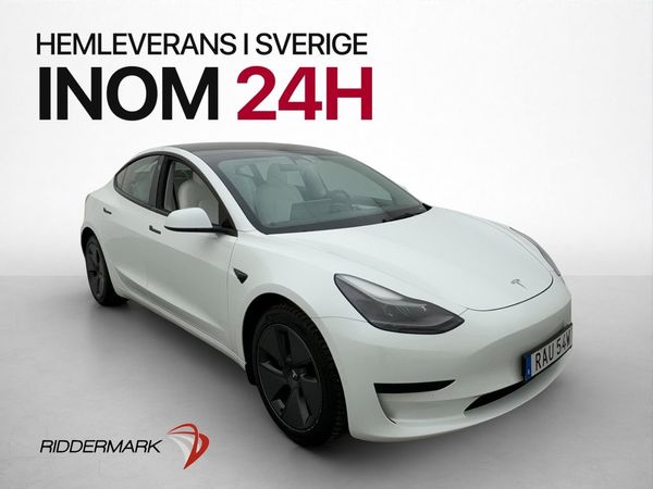 Tesla Model 3 Standard Range Värmepump Läder Panorama MOMS - 2021