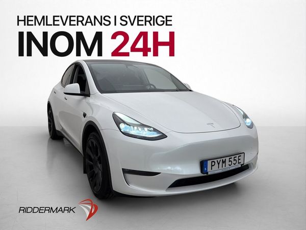 Tesla Model Y Long Range AWD Dragkrok HW4 Turbin-Fälgar MOMS - 2025