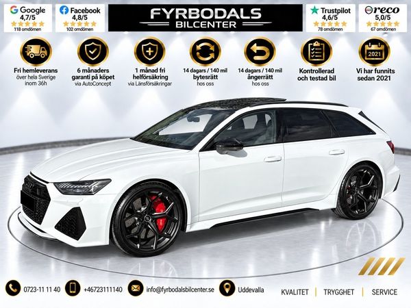 Audi RS6 Performance 630hk Quattro 22" RS-Design Plus *MOMS/VAT* - 2025