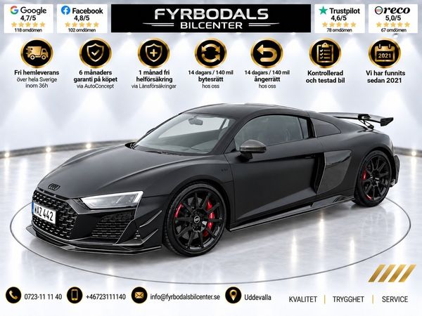 Audi R8 GT Performance 5.2 V10 620HK RWD Nr:124/333 *MOMS/-VAT* - 2024