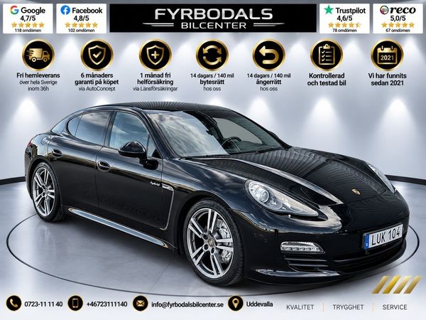 Porsche Panamera S Hybrid 380hk 3,0 V6 RWD Sport Chrono Pack 2998kr/mån - 2012