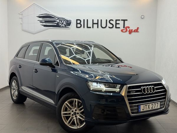 Audi Q7 3.0 TDI quattro 272hk S-Line 7sits Värmare/HUD/Navi/Bka - 2018