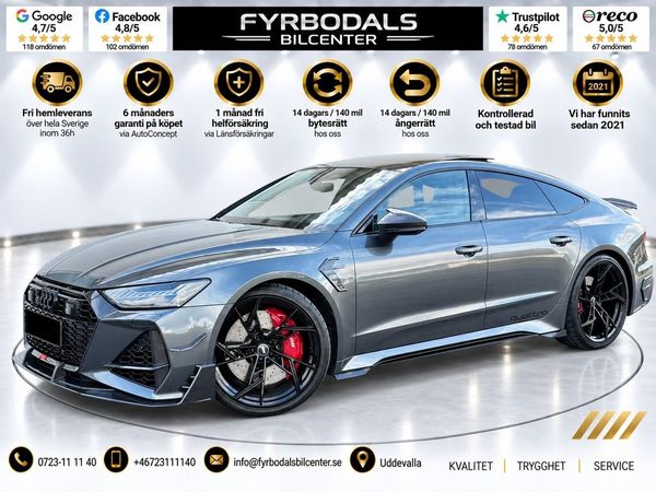 Audi RS7 Performance 630hk 22" RS-Design Pano RS-7R ABT MOMS/VAT - 2025